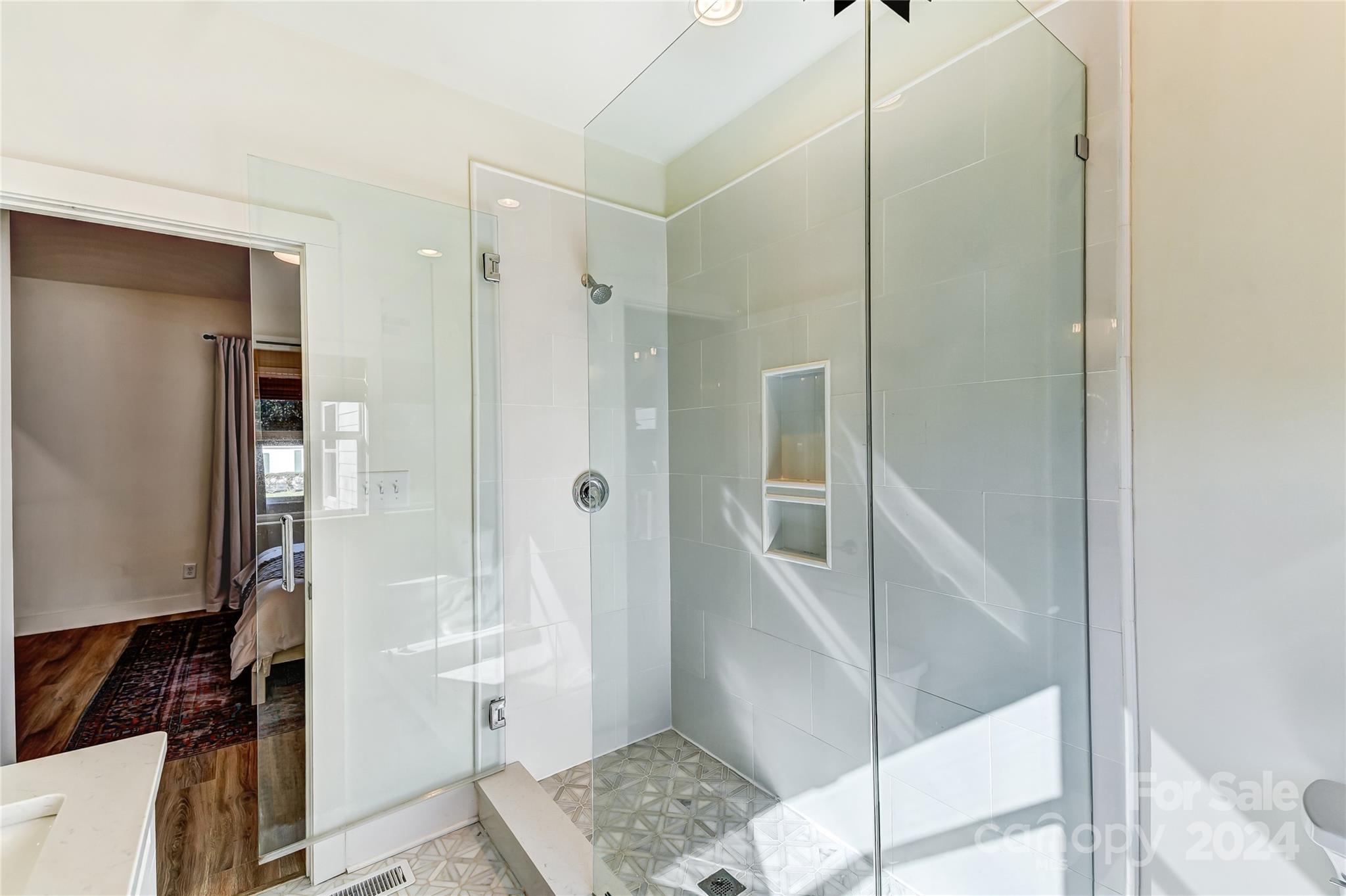 526 Seldon Drive Charlotte, NC 28216 - Photo 22 of 46 a bathroom with a shower and a sink