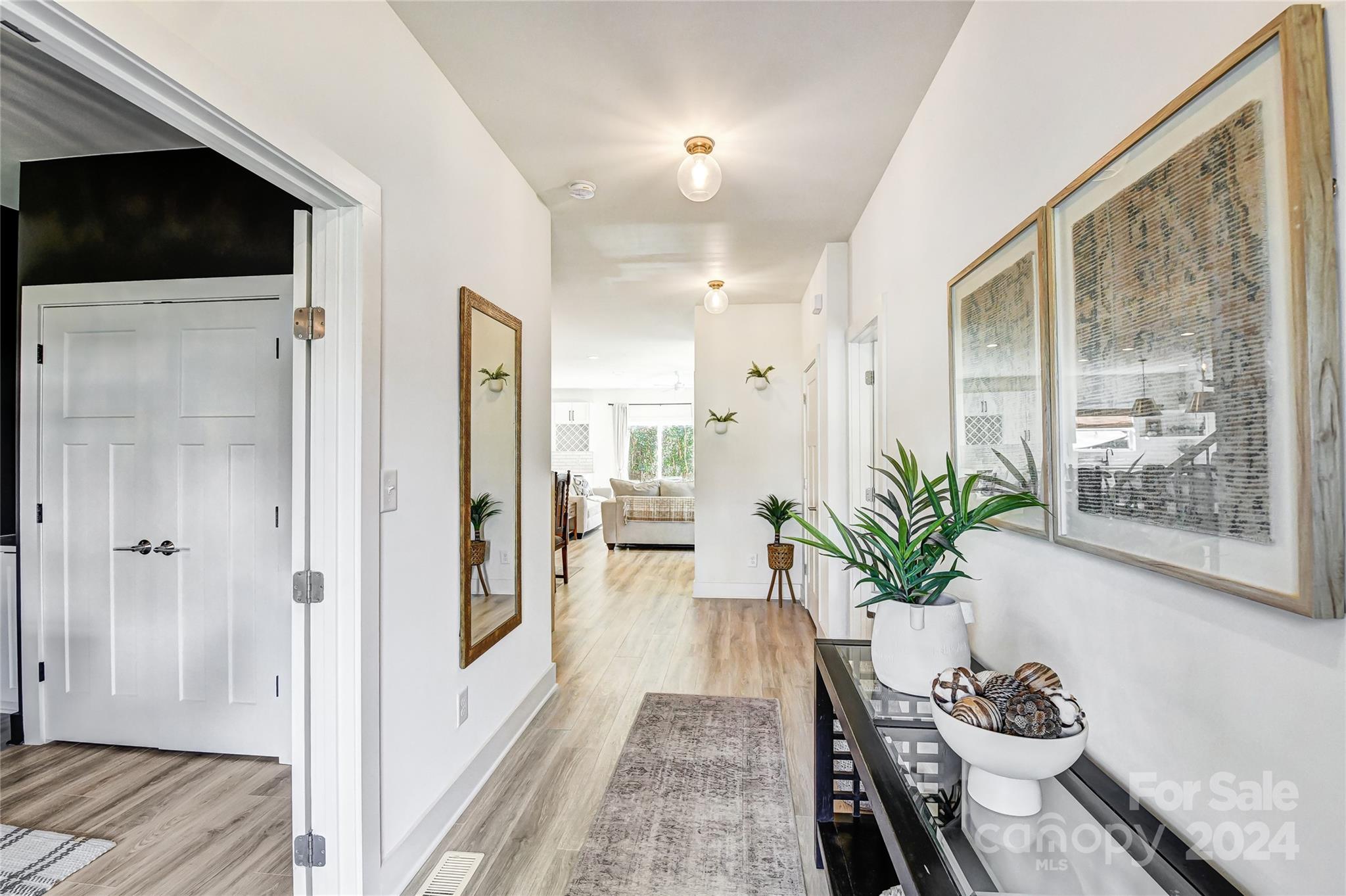 526 Seldon Drive Charlotte, NC 28216 - Photo 4 of 46 a living room with furniture and a potted plant