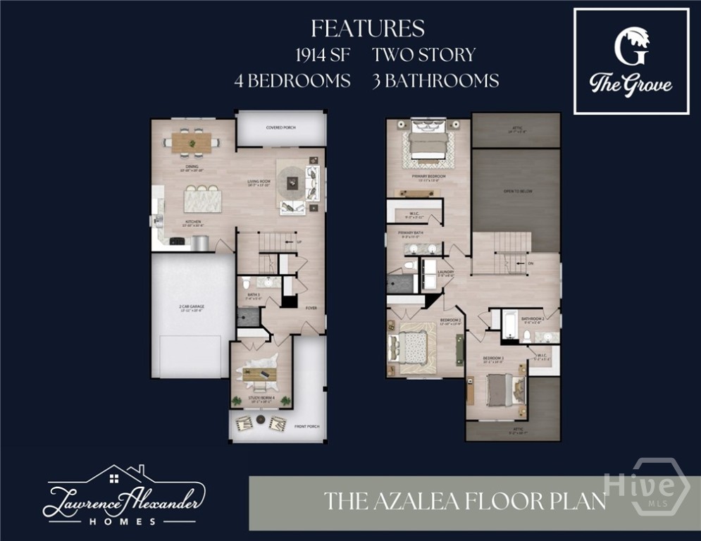 19 Grove Hollow Road Rincon, GA 31326 - Photo 2 of 5 THE AZALEA PLAN BY LAWRENCE ALEXANDER HOMES.