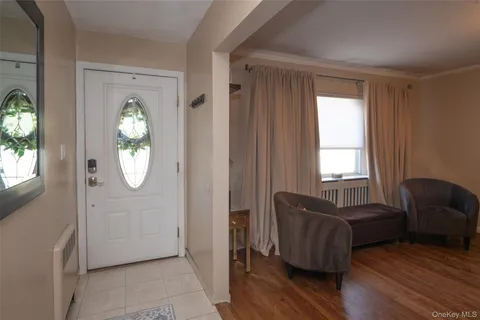 a view of a hallway with workspace