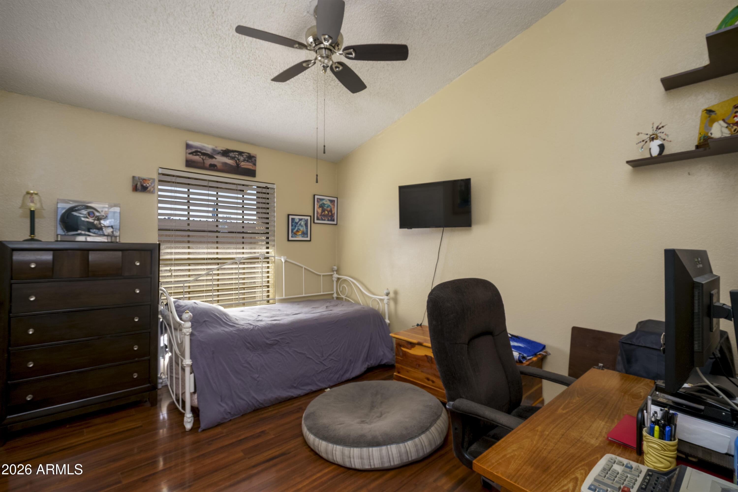 3030 South Alma School Road, Unit 28 Mesa, AZ 85202 - Photo 15 of 17 a bedroom with furniture and a window