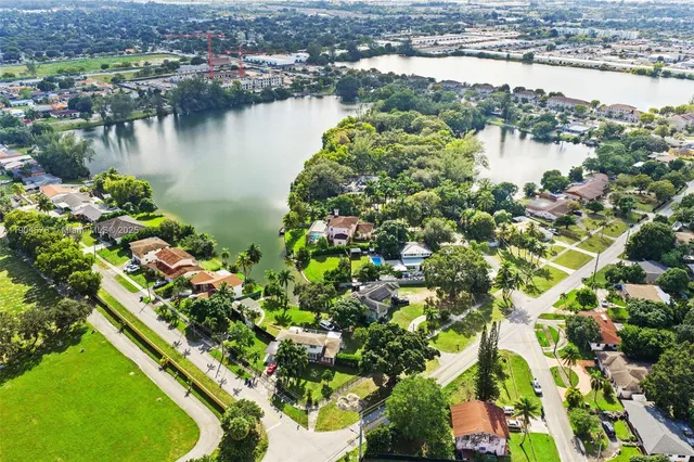a view of a city and ocean view