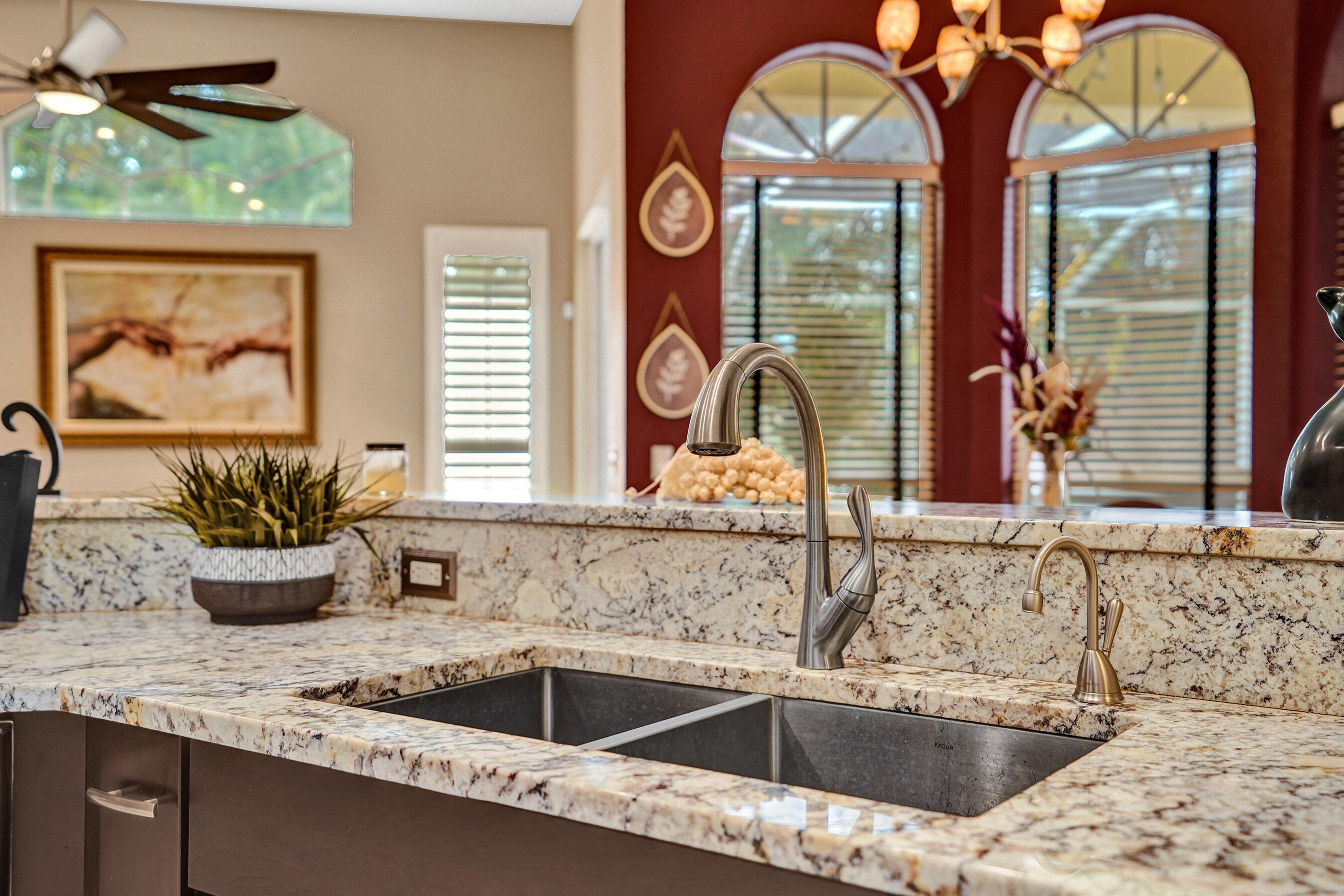 10063 Umberland Place Boca Raton, FL 33428 - Photo 23 of 97 a bathroom with a granite countertop sink and a large mirror