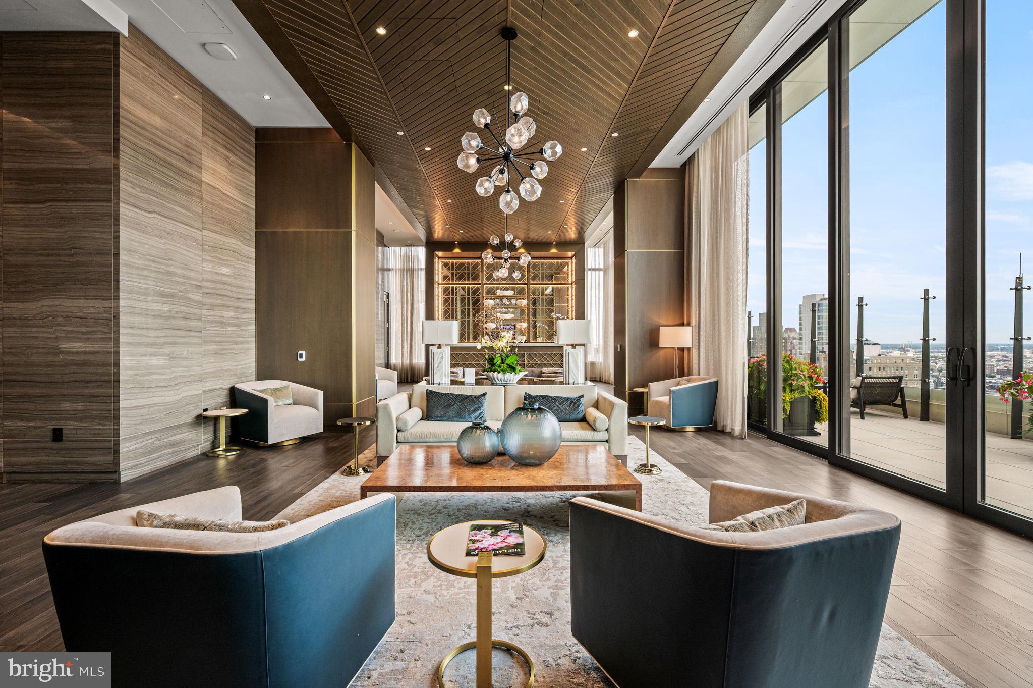 1911 Walnut Street, Unit PH4701 Philadelphia, PA 19103 - Photo 13 of 29 a dining room with large window