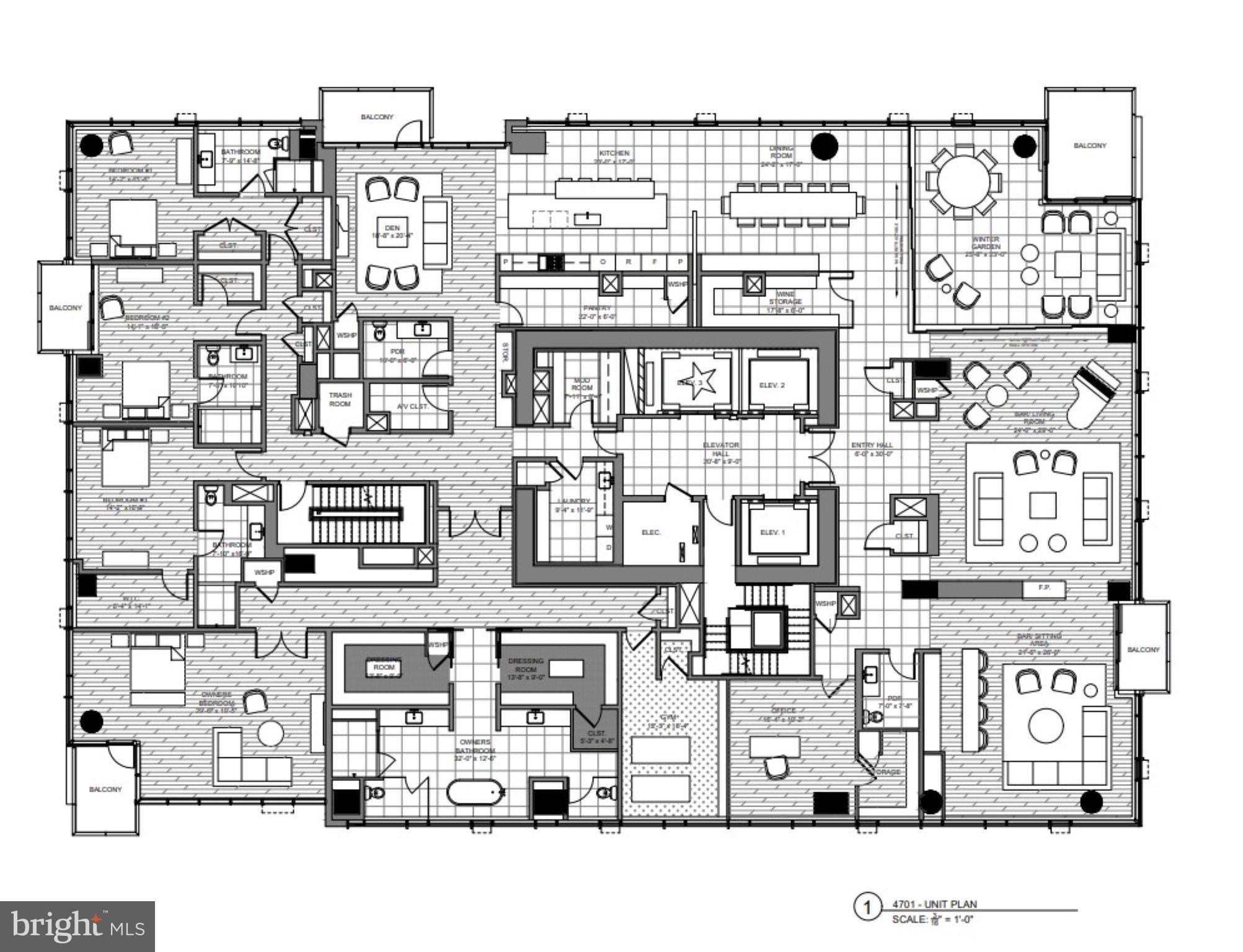 1911 Walnut Street, Unit PH4701 Philadelphia, PA 19103 - Photo 7 of 29 a black and white photo of a building
