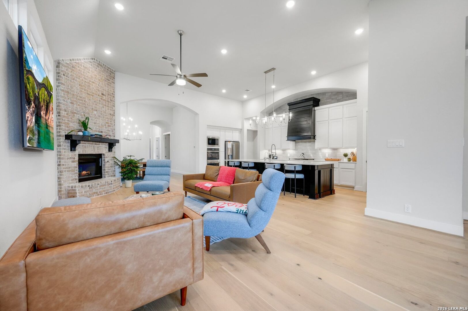 1410 Lytham Bulverde, TX 78163 - Photo 7 of 35 a living room with furniture and kitchen view