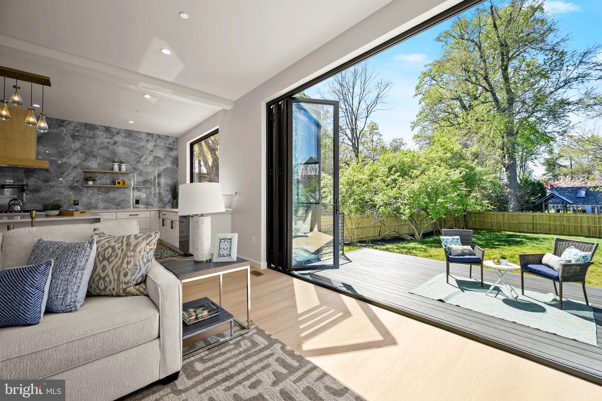 8908 Mohawk Lane Bethesda, MD 20817 - Photo 37 of 106 Family Room w/ Bifold Doors