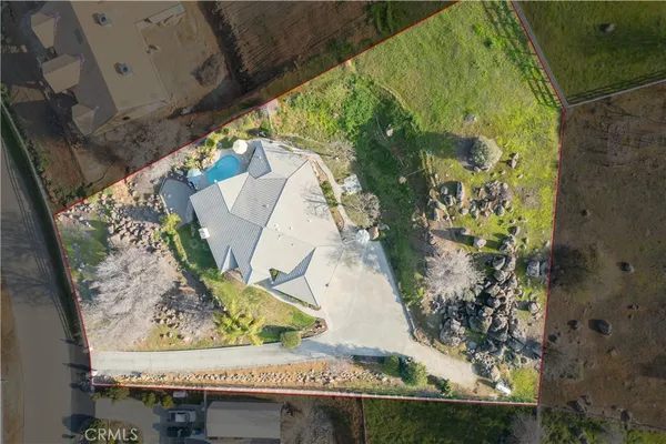 a aerial view of a house