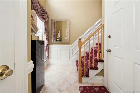 a view of hallway with stairs