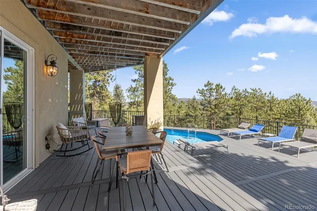 a outdoor view with a sitting space