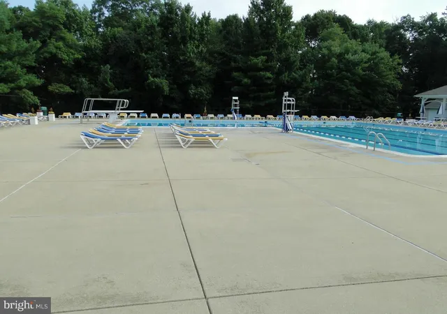 a view of a park with slide