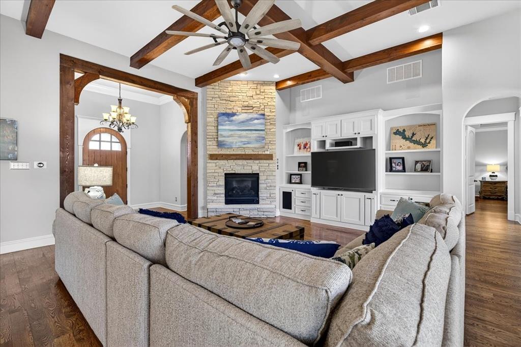 113 Adison Lane Mabank, TX 75156 - Photo 7 of 38 a living room with furniture and a flat screen tv