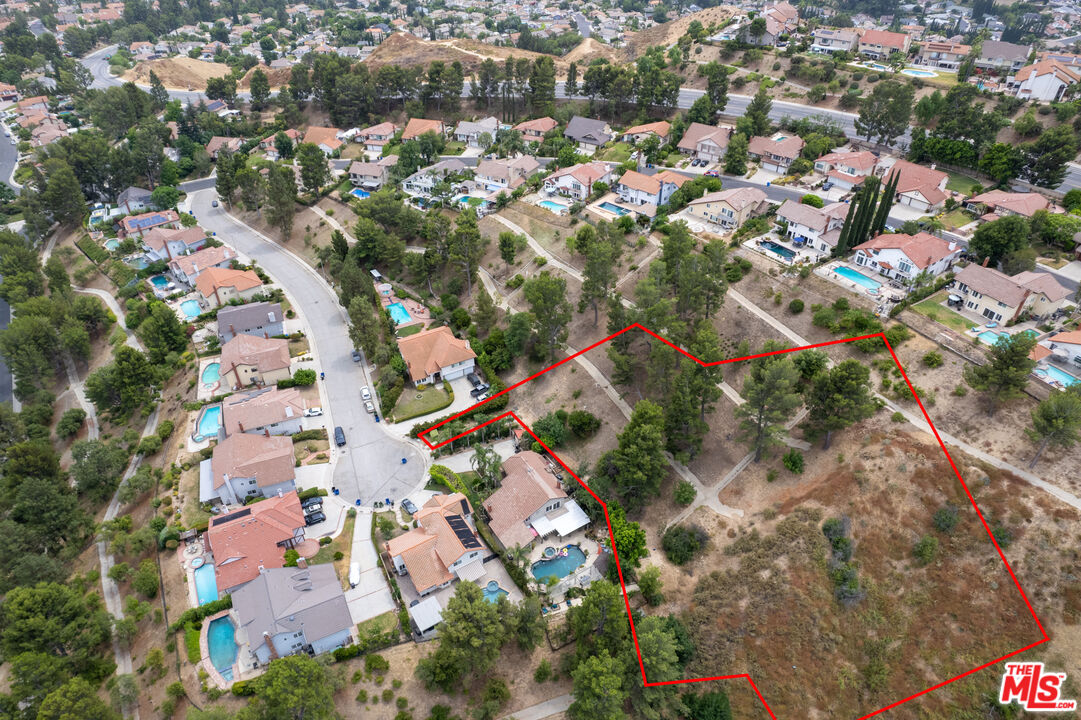 11959 Dunnicliffe Court Porter Ranch, CA 91326 - Photo 4 of 15 an aerial view of residential houses with outdoor space