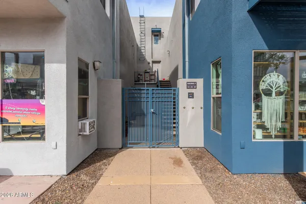 a view of front door of house