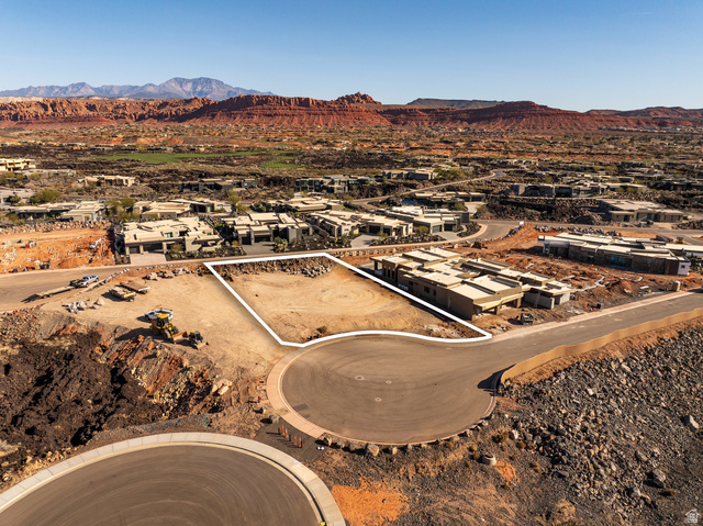 0 St. George, UT 84770 - Photo 6 of 22 Aerial perspective of suburban area featuring a mountain backdrop