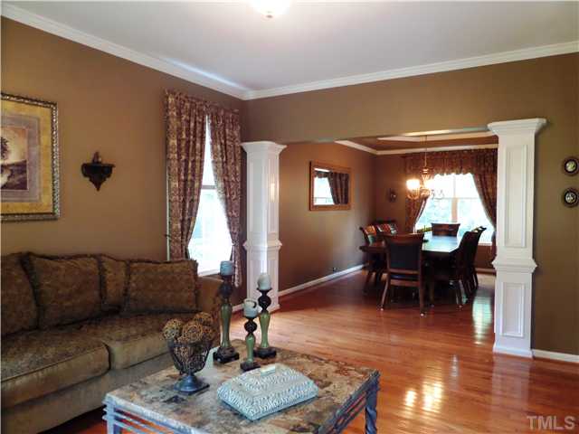 4441 Fairview Ridge Lane Apex, NC 27539 - Photo 3 of 25 Formal Living Room with hardwoods-open for formal Dining room