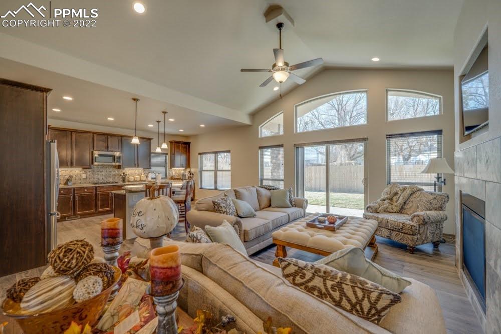119 Rocchio Drive Florence, CO 81226 - Photo 26 of 48 a living room with furniture kitchen view and large windows
