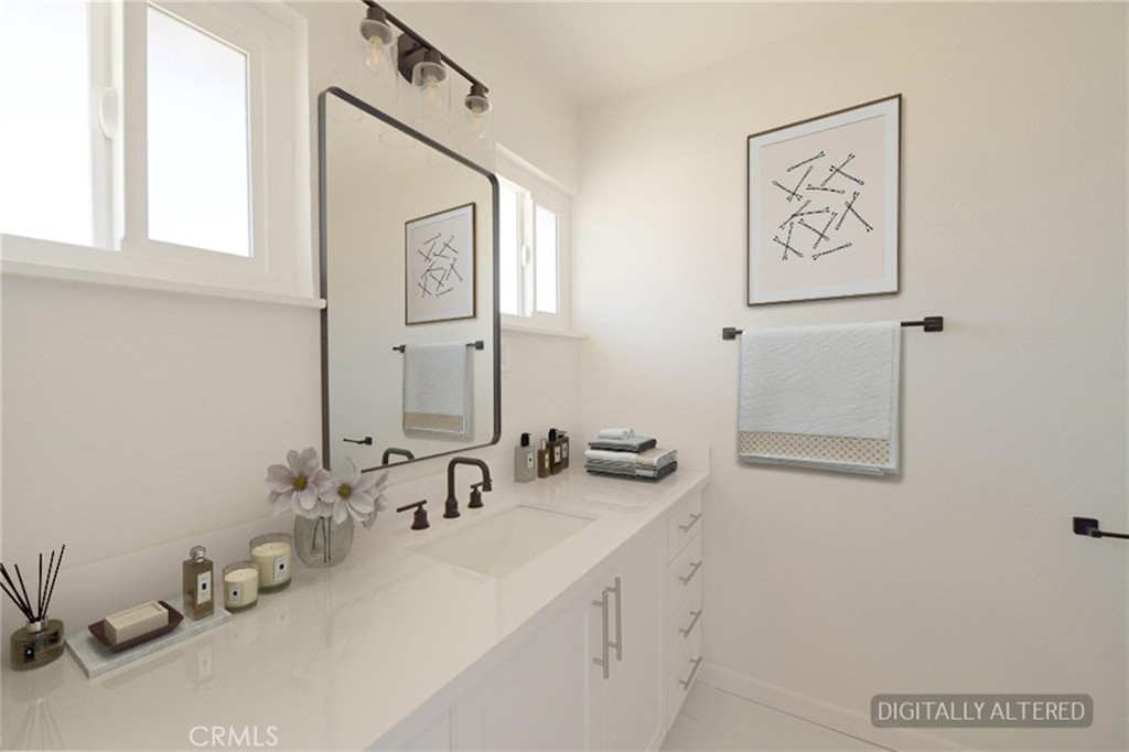 18190 Hiawatha Road Apple Valley, CA 92307 - Photo 12 of 28 Primary Bathroom (Disclaimer: Some images have been digitally enhanced with virtual staging to illustrate potential room layouts and furnishings. Actual property condition and features may vary. Buyer to verify all information independently).