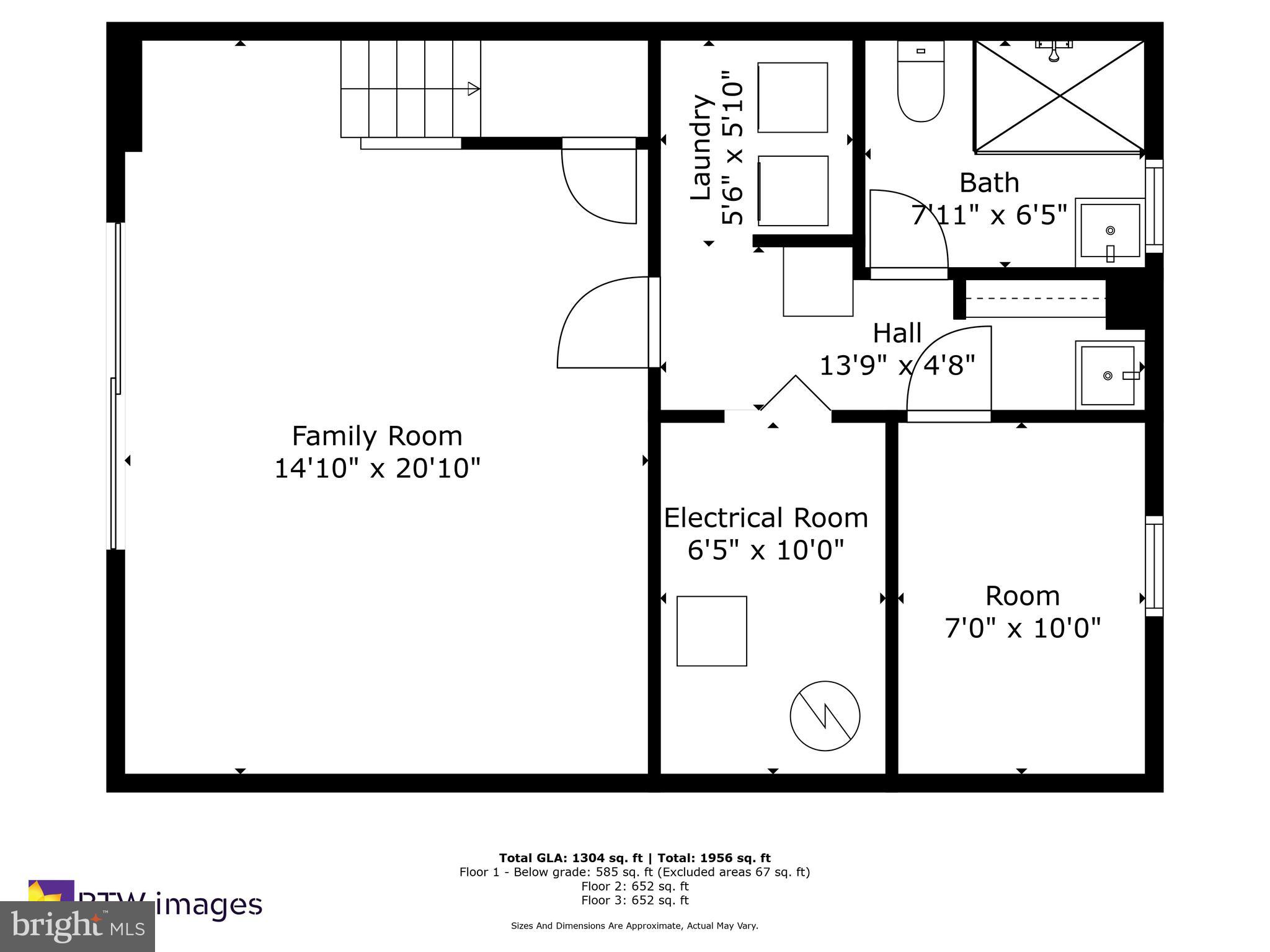 5370 Pooks Hill Road, Unit 30153 Bethesda, MD 20814 - Photo 26 of 28 Finished Basement Floor Plan