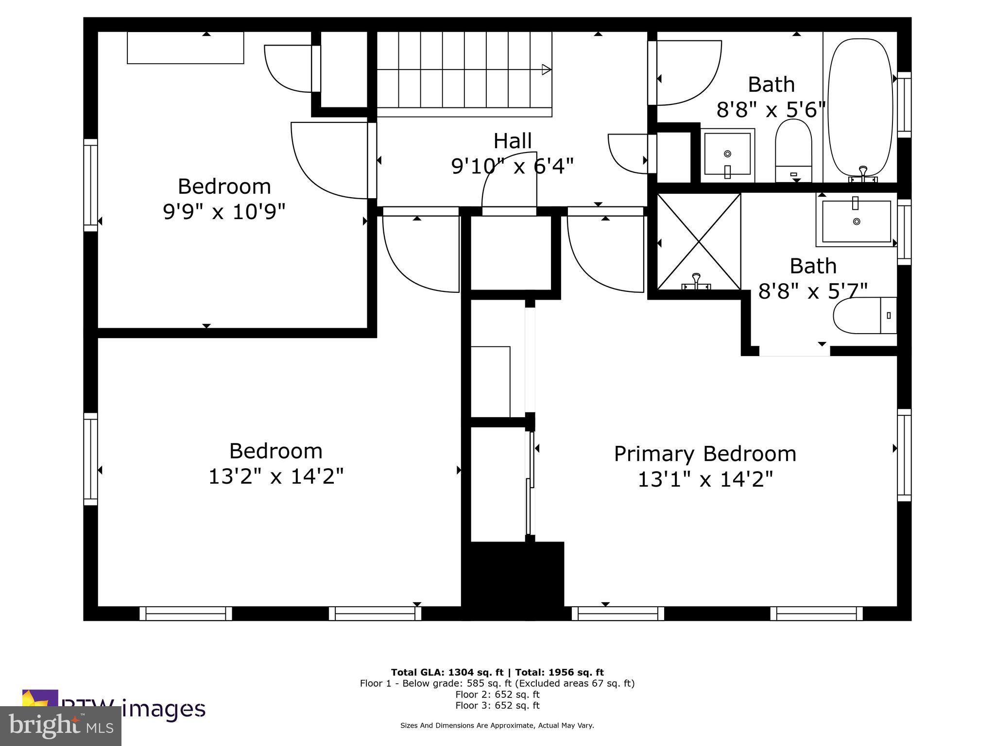 5370 Pooks Hill Road, Unit 30153 Bethesda, MD 20814 - Photo 28 of 28 Bedroom Level Floor Plan