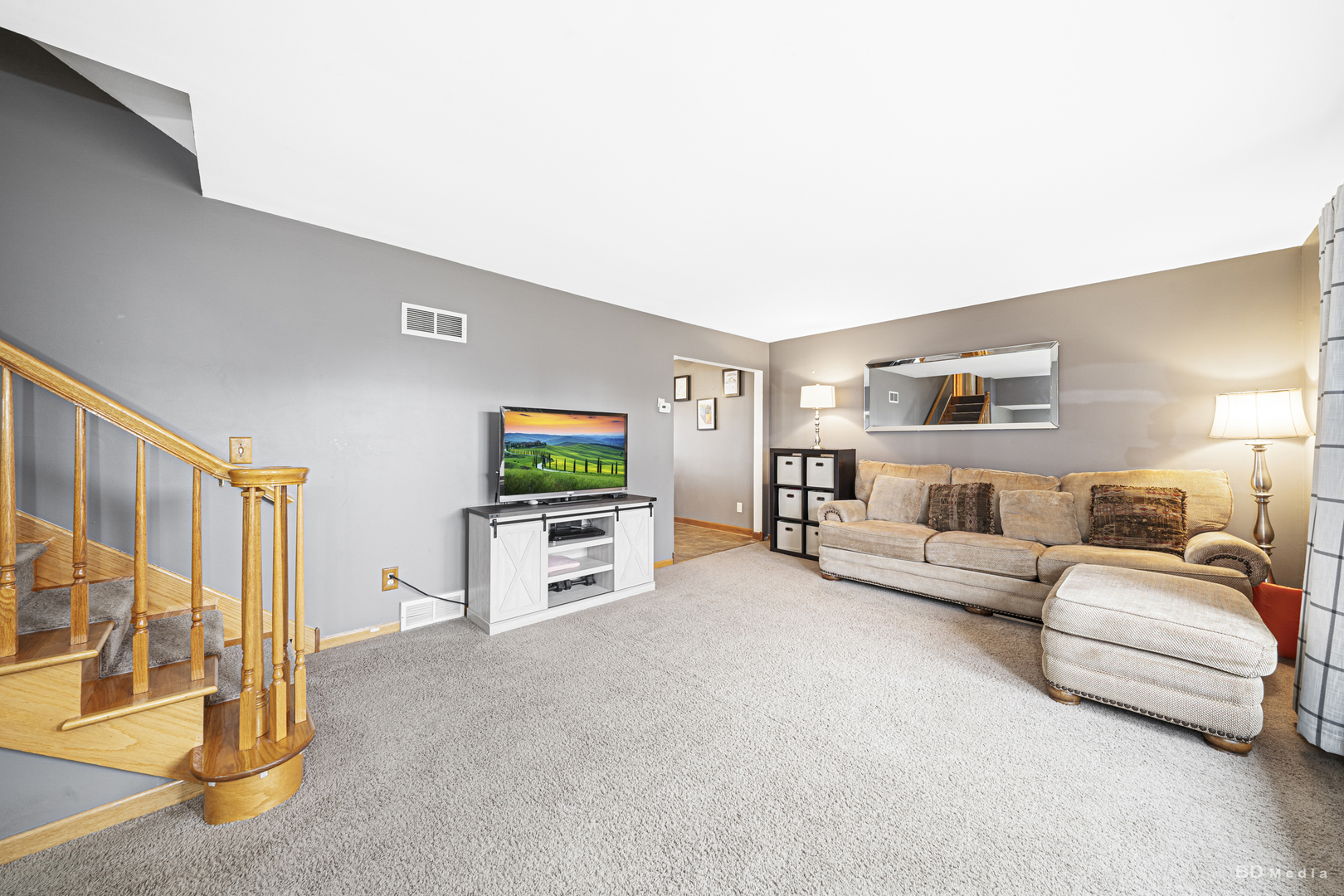 807 Maple Lane Peotone, IL 60468 - Photo 7 of 33 a living room with furniture and a flat screen tv