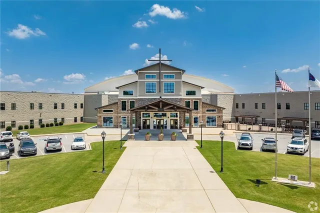 an aerial view of multiple house