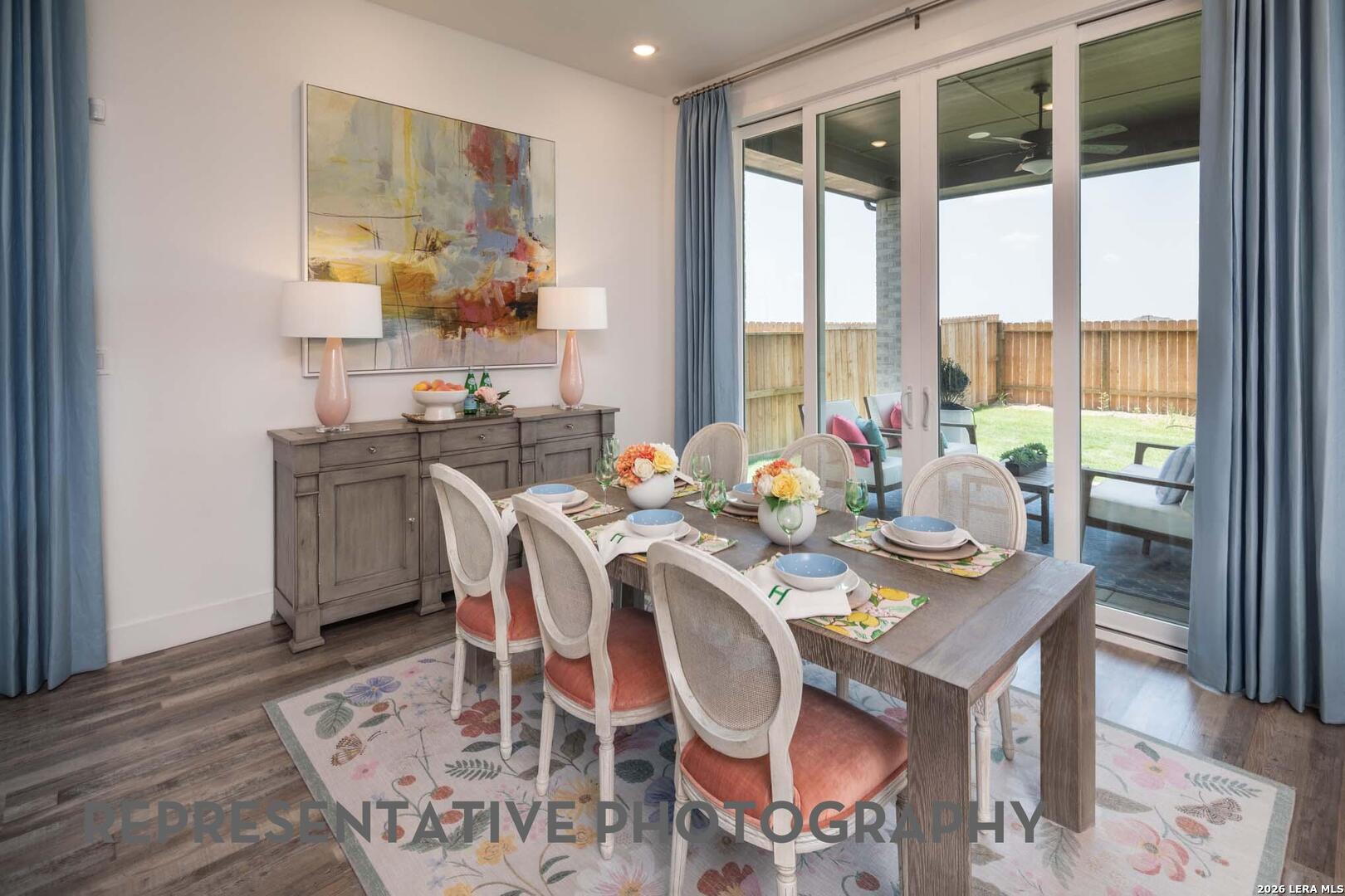 237 Boulder Creek Boerne, TX 78006 - Photo 28 of 32 a view of a dining room with furniture window and outside view