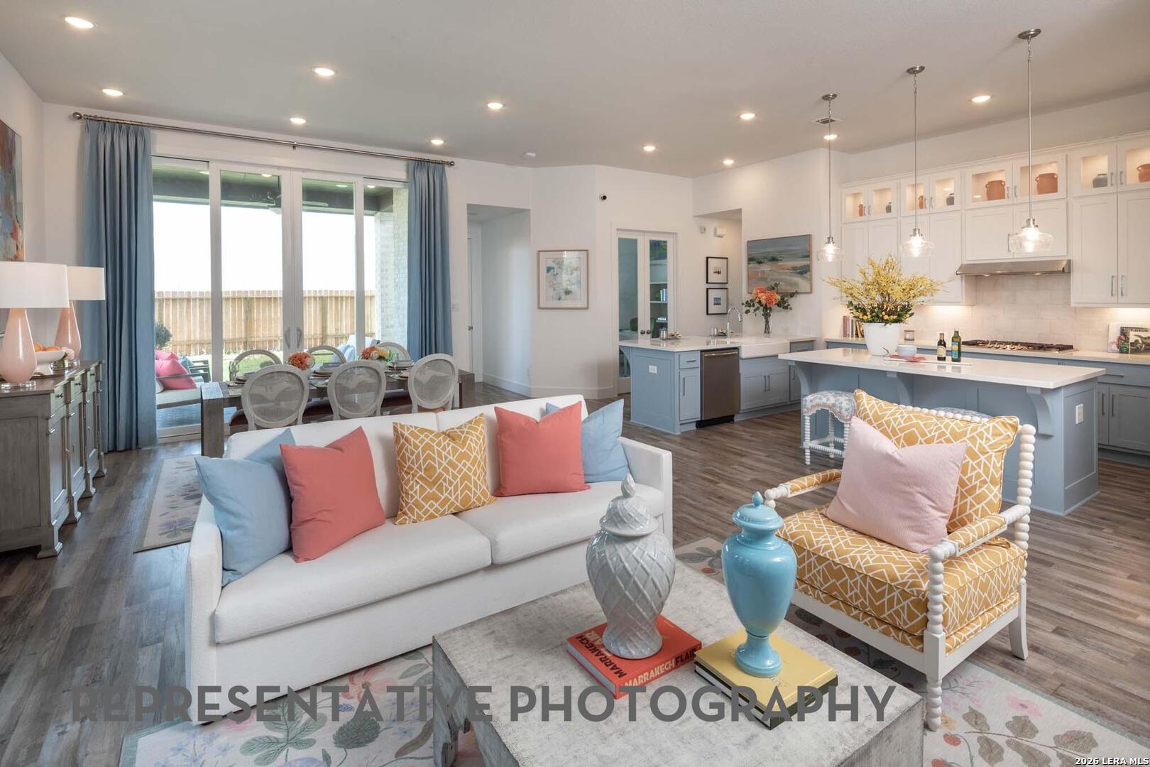 237 Boulder Creek Boerne, TX 78006 - Photo 3 of 32 a living room with furniture and a large window