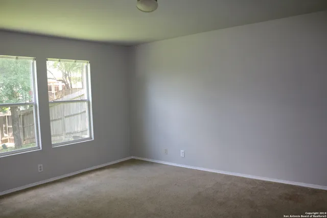 an empty room with a window