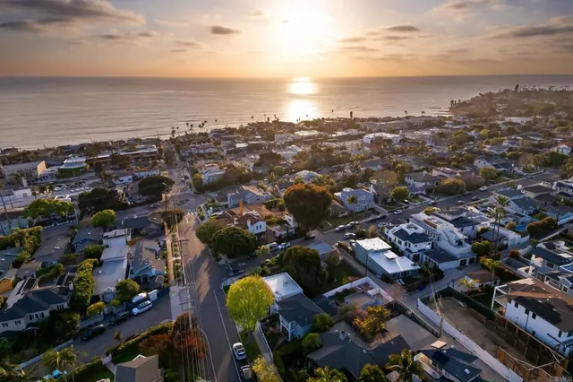 an aerial view of a city