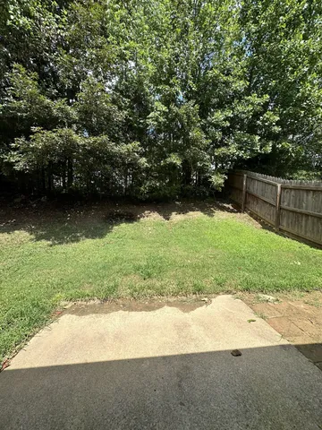 a view of backyard with green space