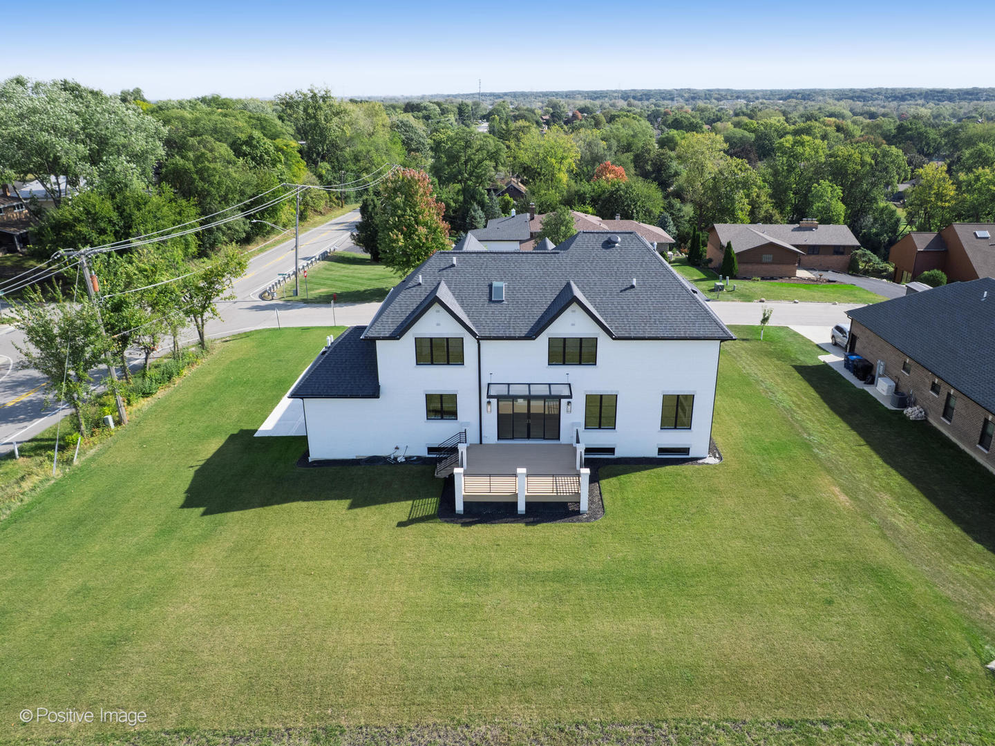 8302 Pleasant View Avenue Willow Springs, IL 60527 - Photo 42 of 45 an aerial view of a house with swimming pool garden view and trees
