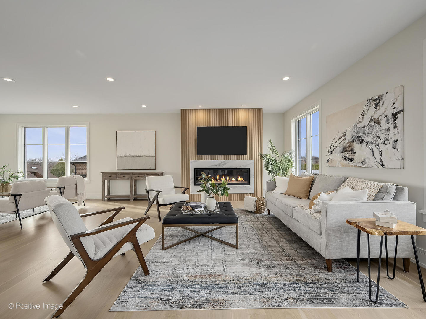 8302 Pleasant View Avenue Willow Springs, IL 60527 - Photo 8 of 45 a living room with furniture and a flat screen tv