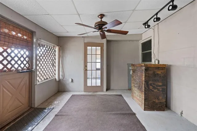 a view of entryway with stairs and wooden floor