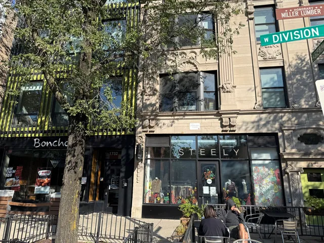 a front view of a building with street view