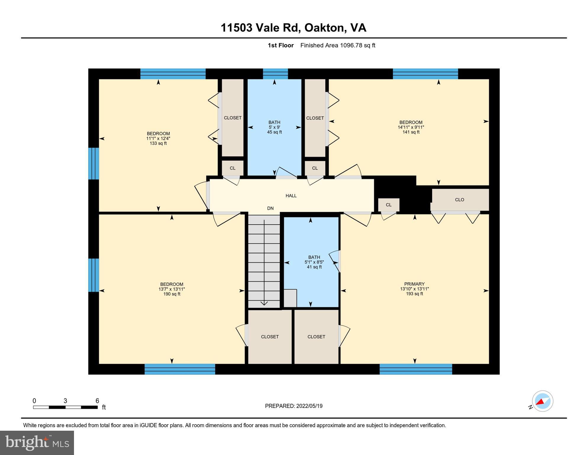 11503 Vale Road Oakton, VA 22124 - Photo 43 of 43 FLOOR PLAN - UPPER LEVEL