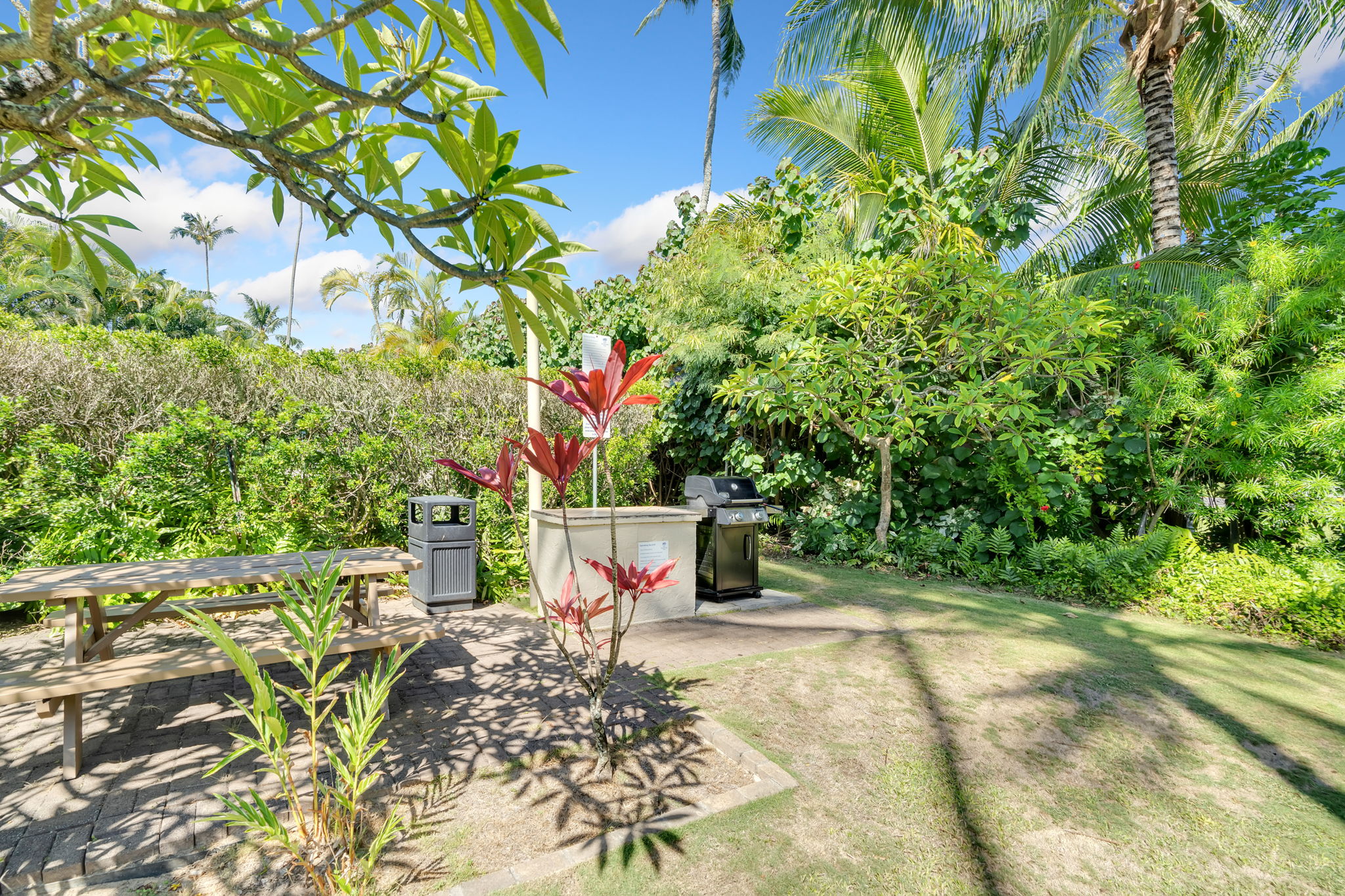 525 Aleka Loop, Unit H7 Kapaa, HI 96746 - Photo 22 of 30 a view of a bench in a garden