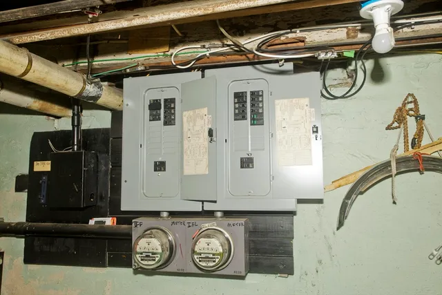 a close view of meter board