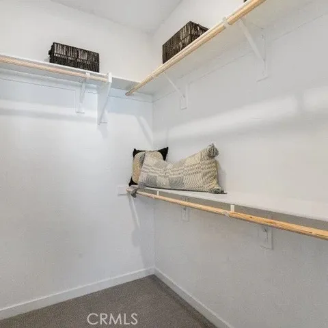a close view of a closet in the kitchen