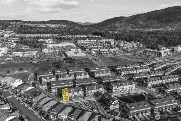 an aerial view of multiple house