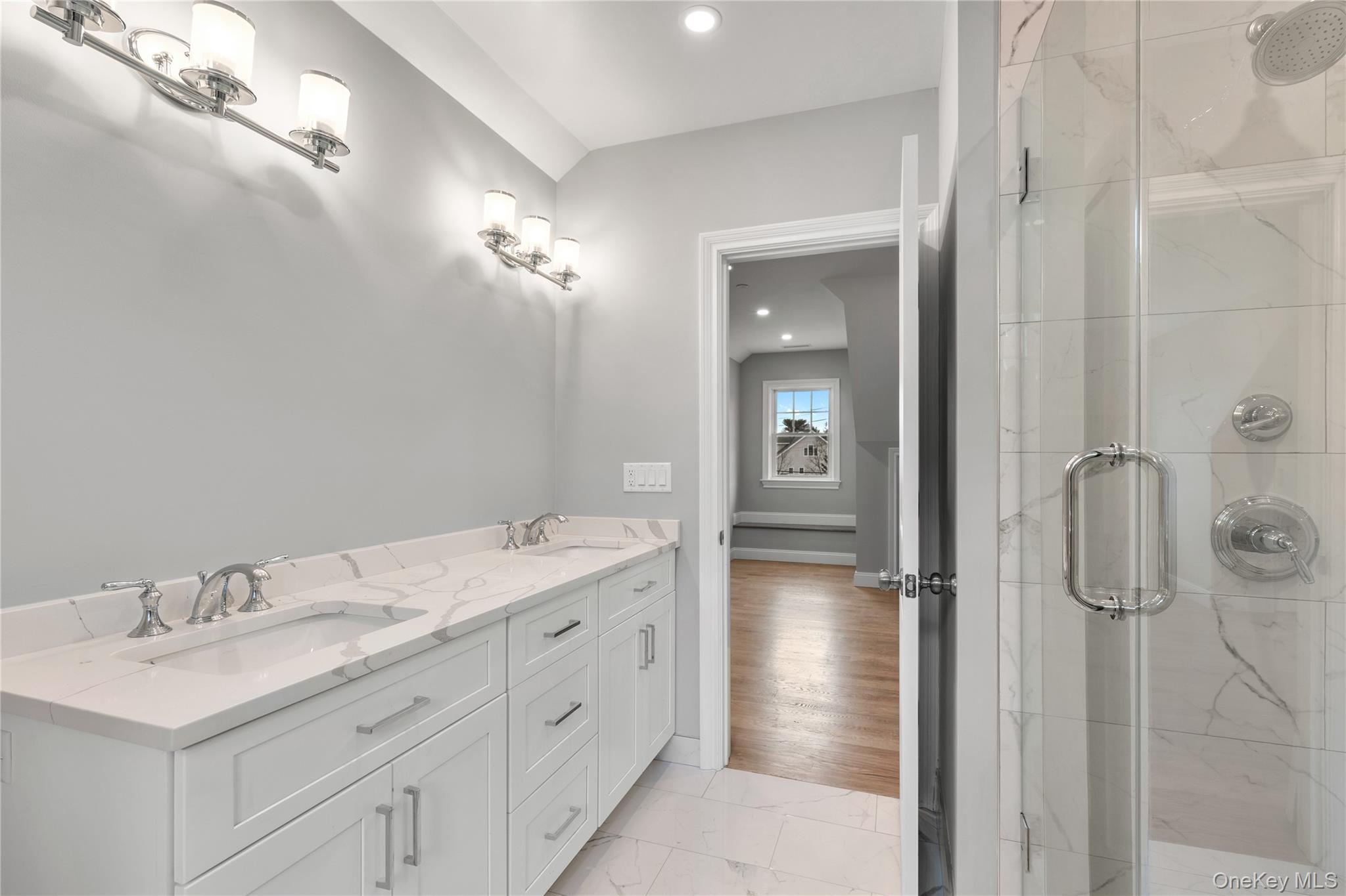 280 Purchase Street, Unit 2 Rye, NY 10580 - Photo 20 of 26 Primary Bathroom (Mirrors added)