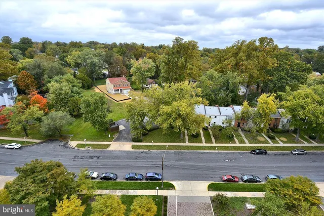 a view of a city from a balcony