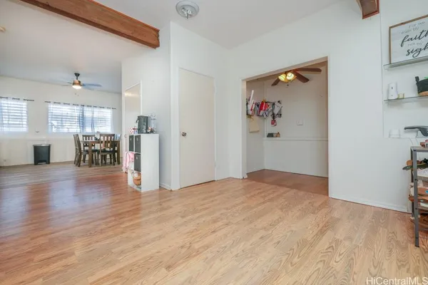 a view of livingroom with furniture and wooden floor