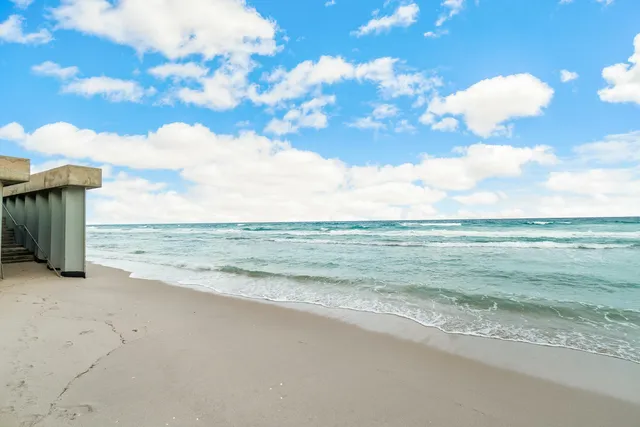 a view of beach and ocean