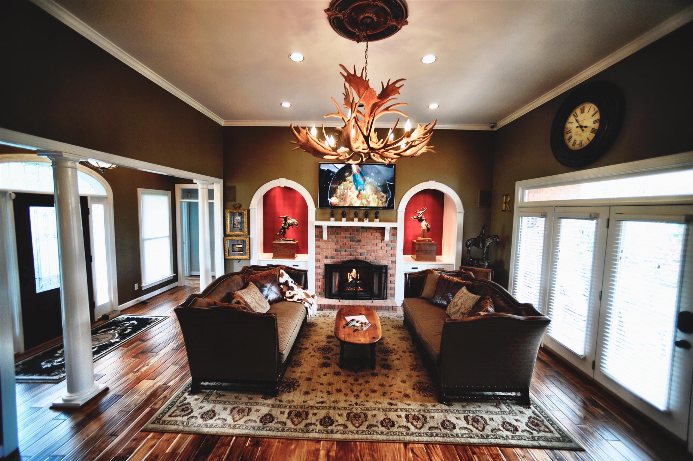 2186 H York Road Pleasant View, TN 37146 - Photo 15 of 30 a living room with fireplace furniture and a flat screen tv
