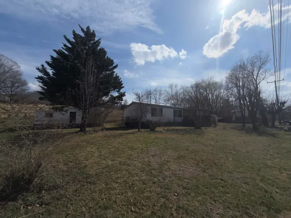 a view of a backyard