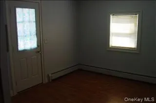 an empty room with a window