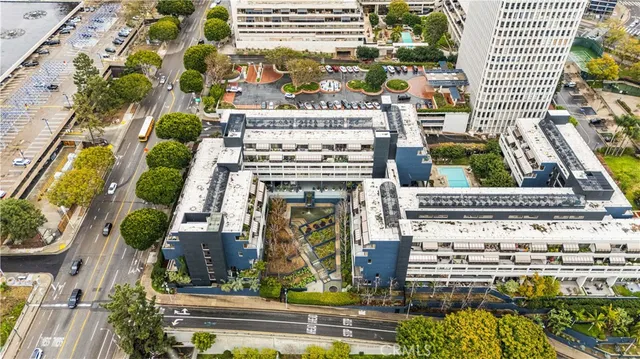 an aerial view of city