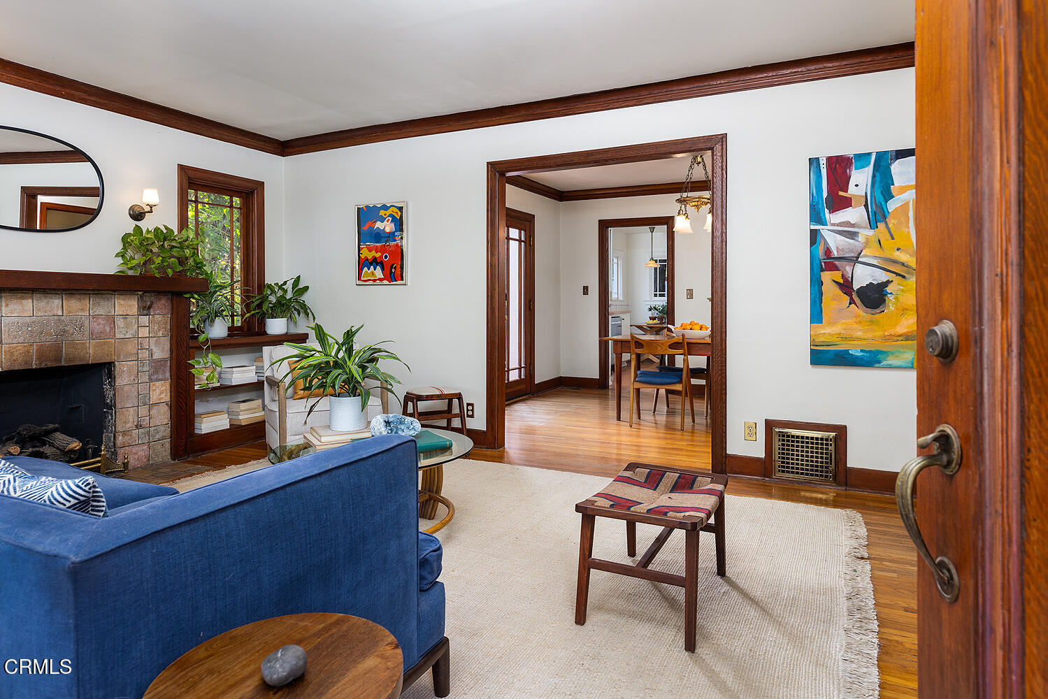 546 Douglas Street Pasadena, CA 91104 - Photo 4 of 36 a living room with furniture and a fireplace