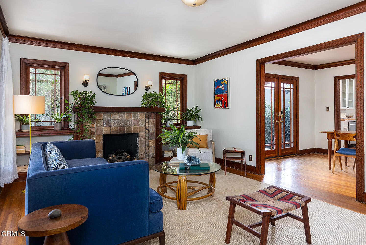 546 Douglas Street Pasadena, CA 91104 - Photo 6 of 36 a living room with furniture and a fireplace